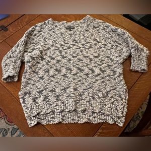 Michael Stars Cotton Sweater with tapered 3/4” sleeves.